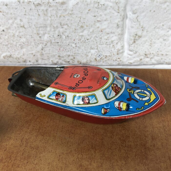 Vintage Tin Toy Pop Pop Boat (Made in Brazil) - Image 2