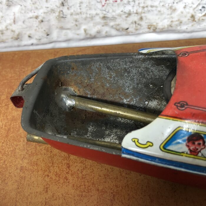 Vintage Tin Toy Pop Pop Boat (Made in Brazil) - Image 5