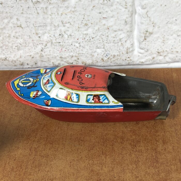 Vintage Tin Toy Pop Pop Boat (Made in Brazil) - Image 6