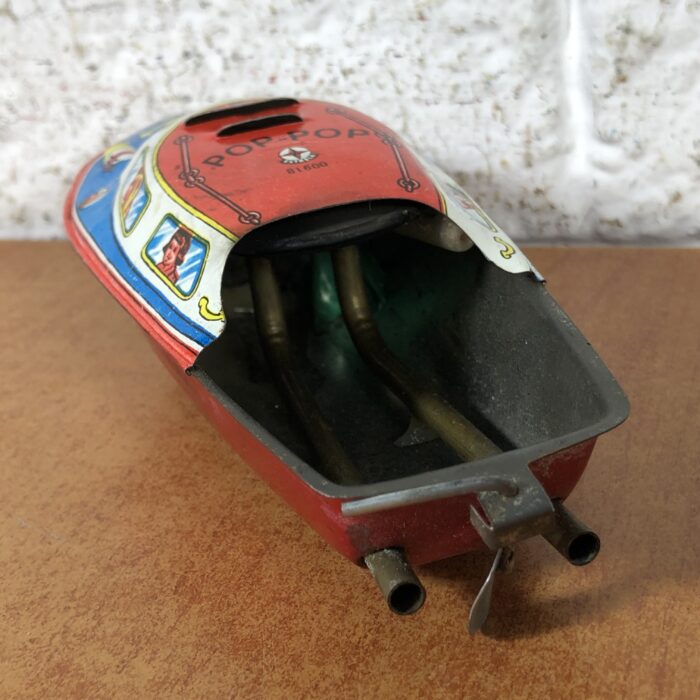 Vintage Tin Toy Pop Pop Boat (Made in Brazil) - Image 7