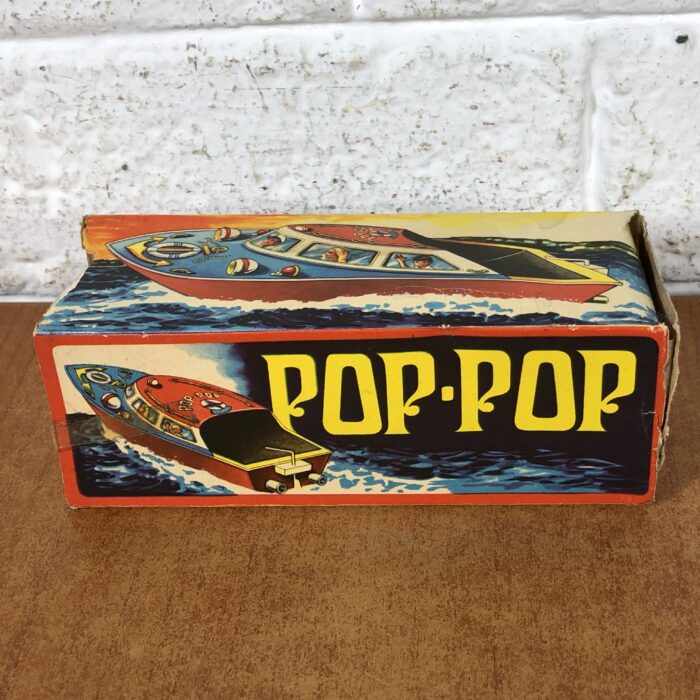 Vintage Tin Toy Pop Pop Boat (Made in Brazil) - Image 9