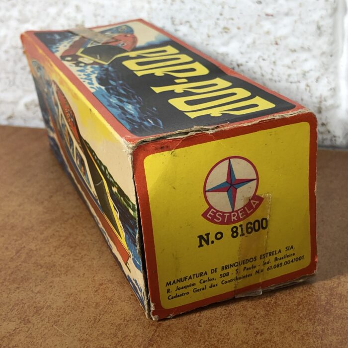 Vintage Tin Toy Pop Pop Boat (Made in Brazil) - Image 10
