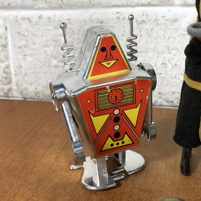 Vintage Wind-Up Toys ~ Shuco Munich Child (Made in Germany) & Robots (Made in Hong Kong) - Image 2