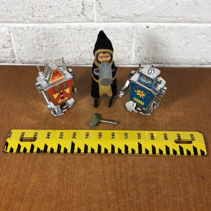 Vintage Wind-Up Toys ~ Shuco Munich Child (Made in Germany) & Robots (Made in Hong Kong) - Image 11