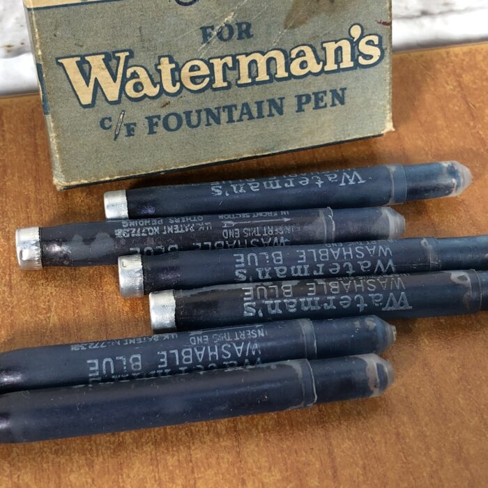 Vintage Platignum Silverline Fountain Pen on Stand & Cartridges (Made in England) - Image 11