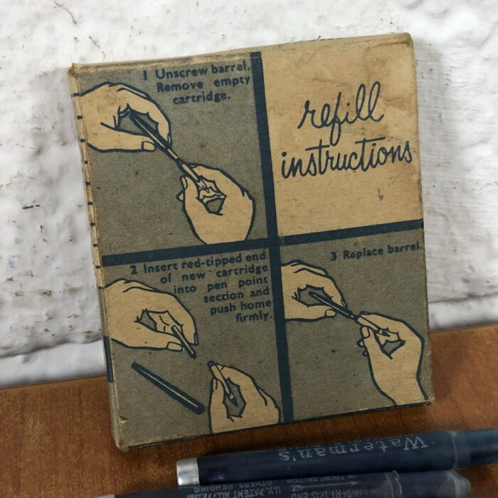 Vintage Platignum Silverline Fountain Pen on Stand & Cartridges (Made in England) - Image 12