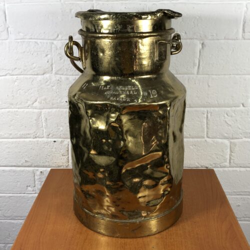 Vintage Brass-Plated Milk Container
