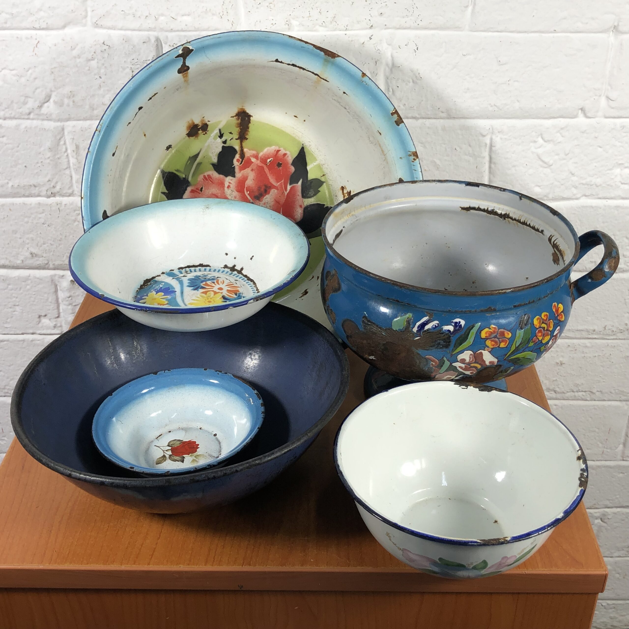 Vintage Blue Enamel Collection