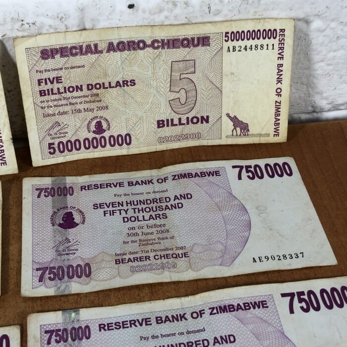 Vintage Zimbabwean Bank Notes (Up to 5 Billion Dollars) - Image 4