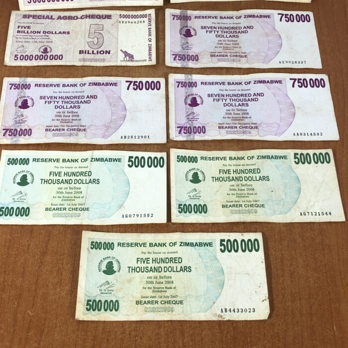 Vintage Zimbabwean Bank Notes (Up to 5 Billion Dollars) - Image 3