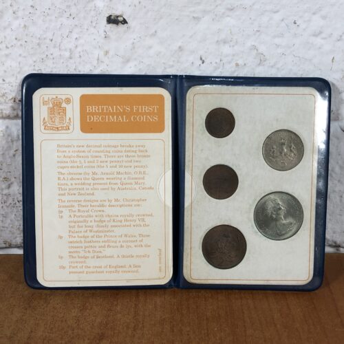Vintage Britain's First Decimal Coins Set