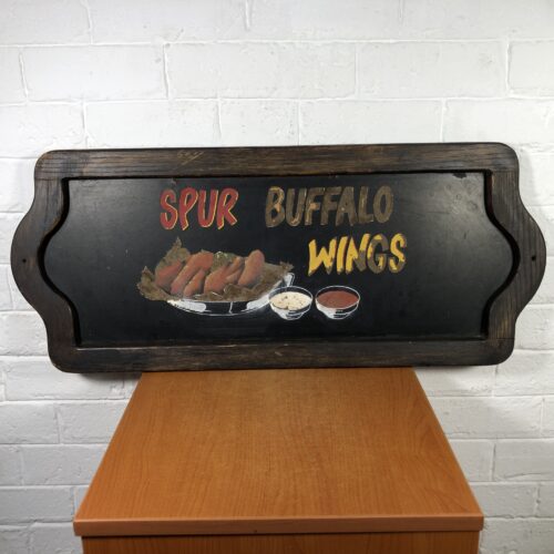Vintage Spur Buffalo Wings Sign