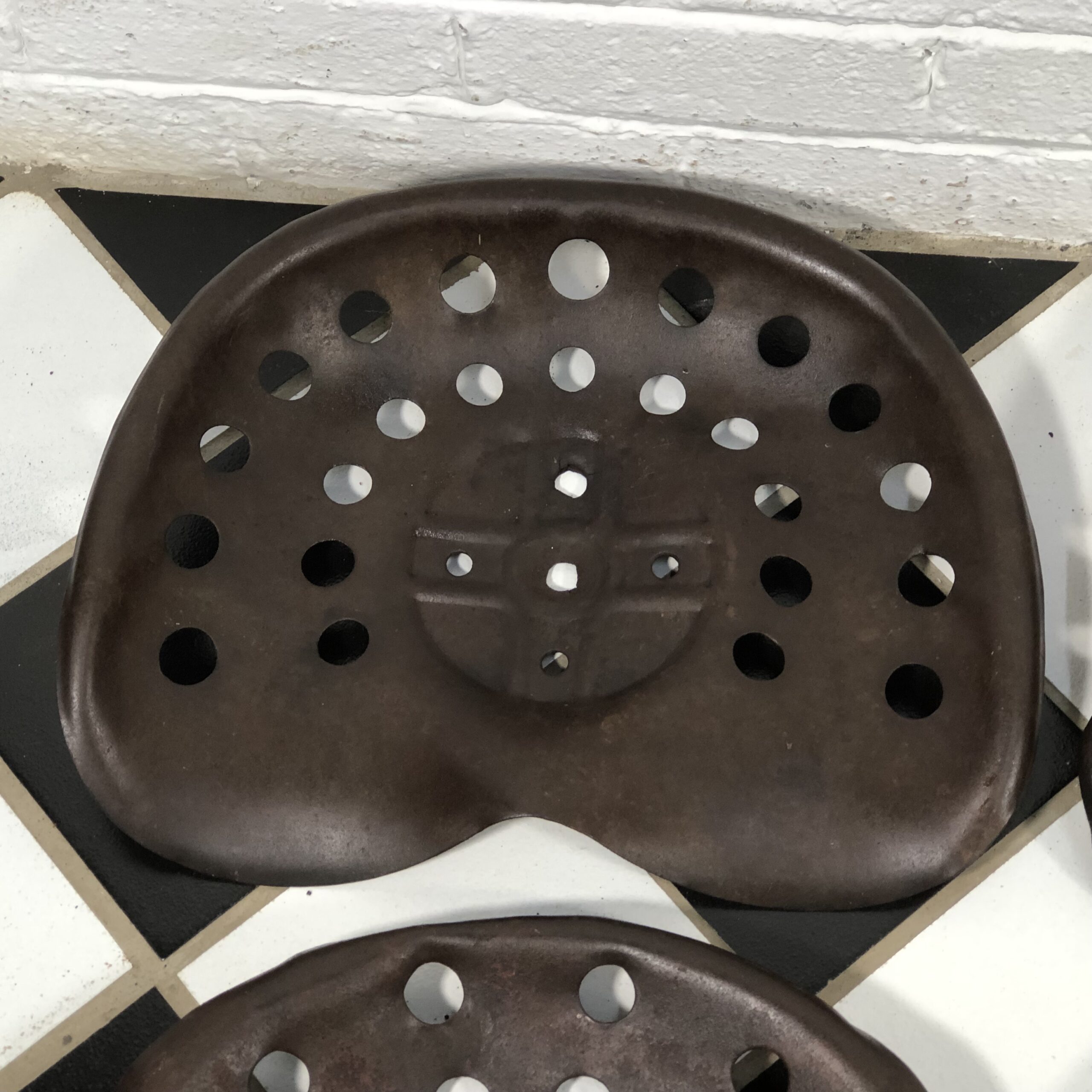 Set of 4 Vintage Tractor Seats - Image 2