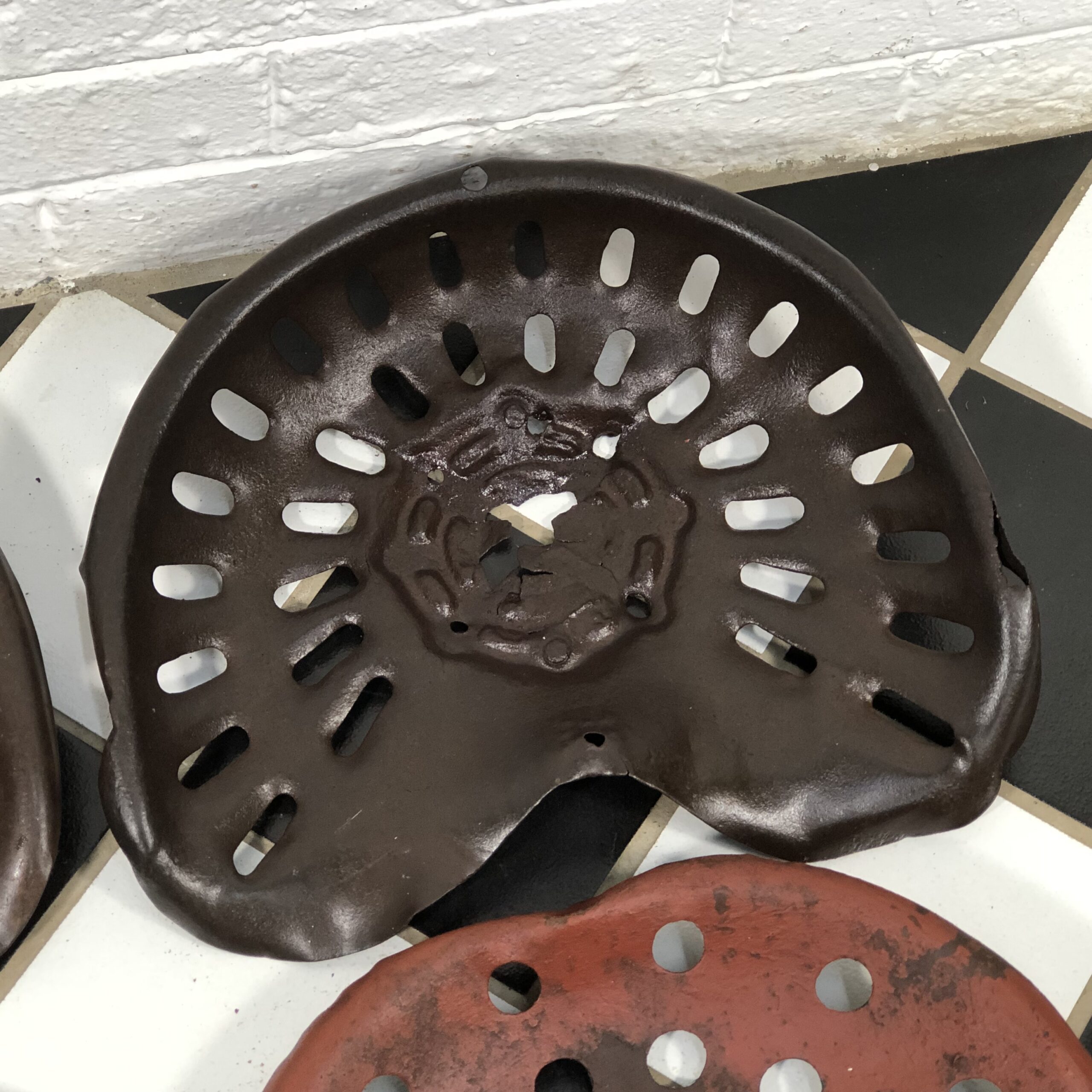 Set of 4 Vintage Tractor Seats - Image 3