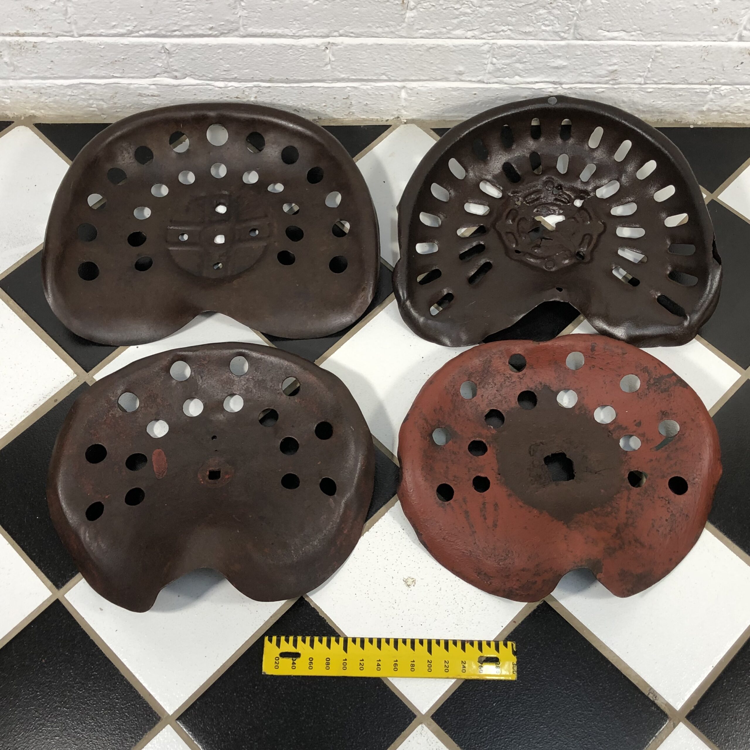 Set of 4 Vintage Tractor Seats - Image 6