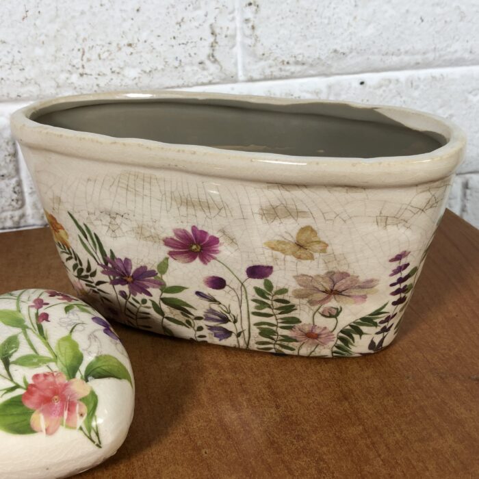 Ceramic Plant Pot & Heart Ornament - Image 3