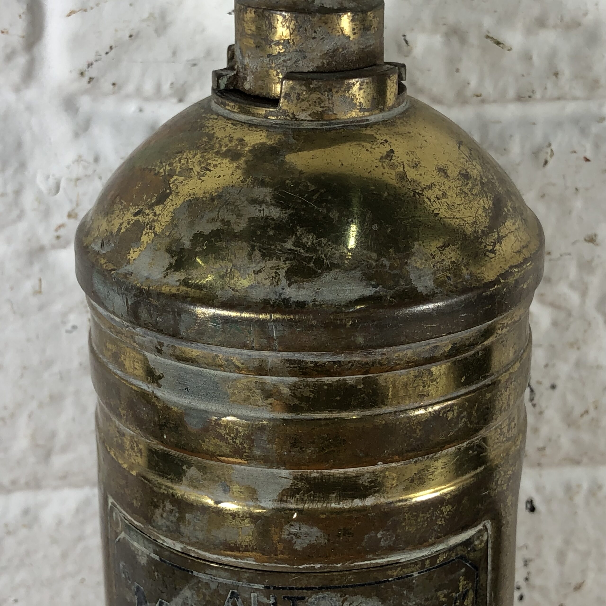 Vintage Brass Fire Extinguisher (Made in England) - Image 3