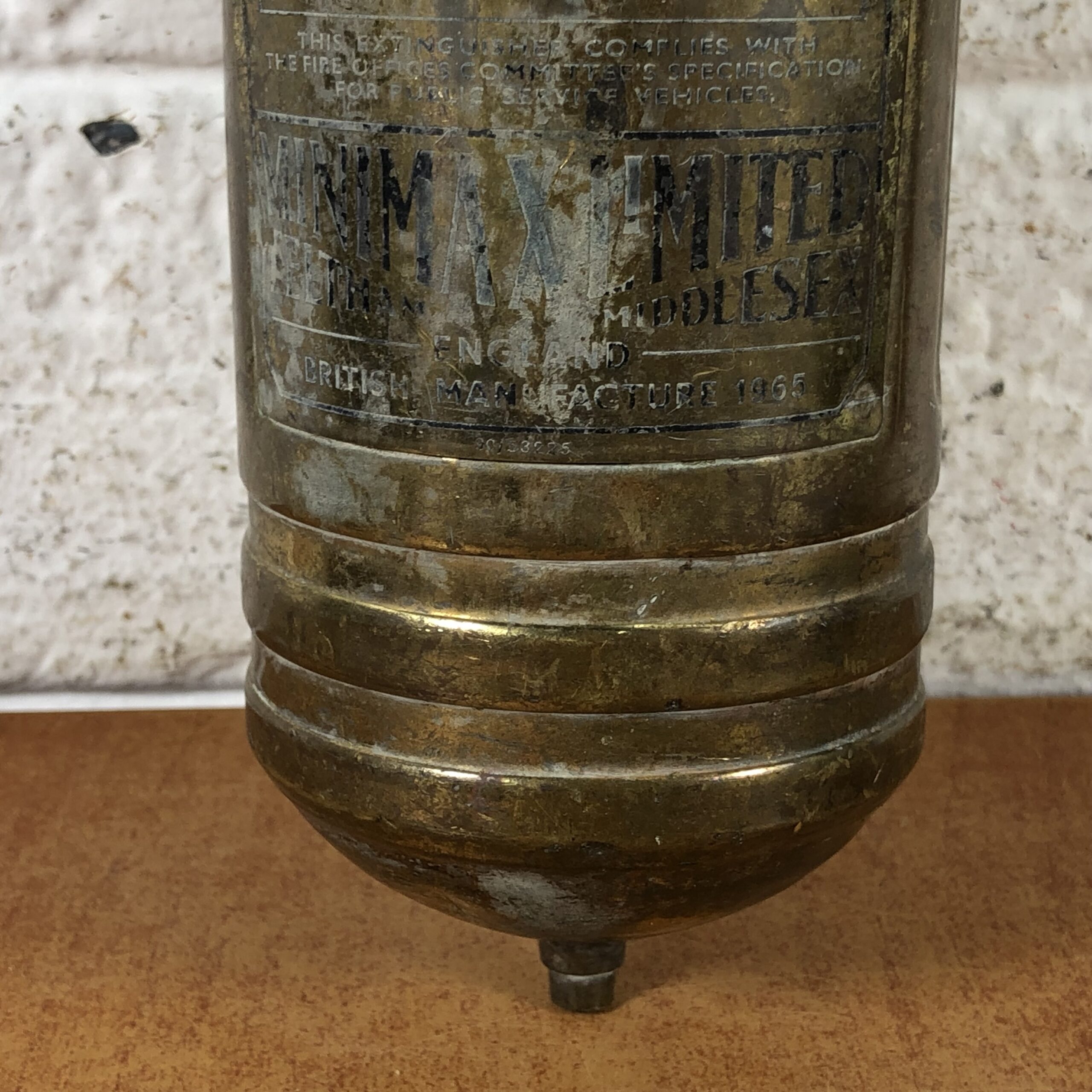 Vintage Brass Fire Extinguisher (Made in England) - Image 6
