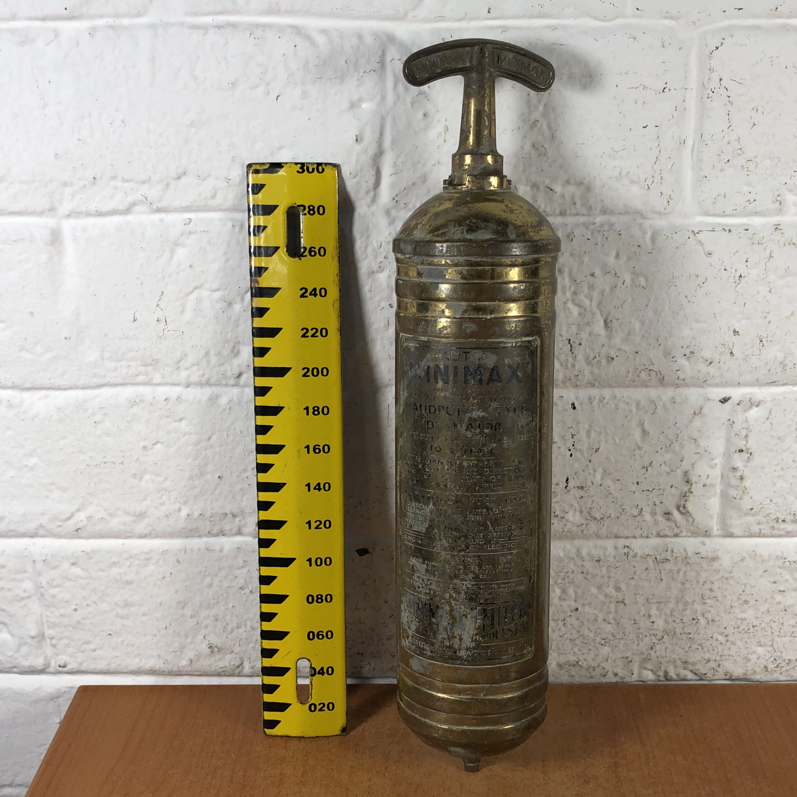 Vintage Brass Fire Extinguisher (Made in England) - Image 8