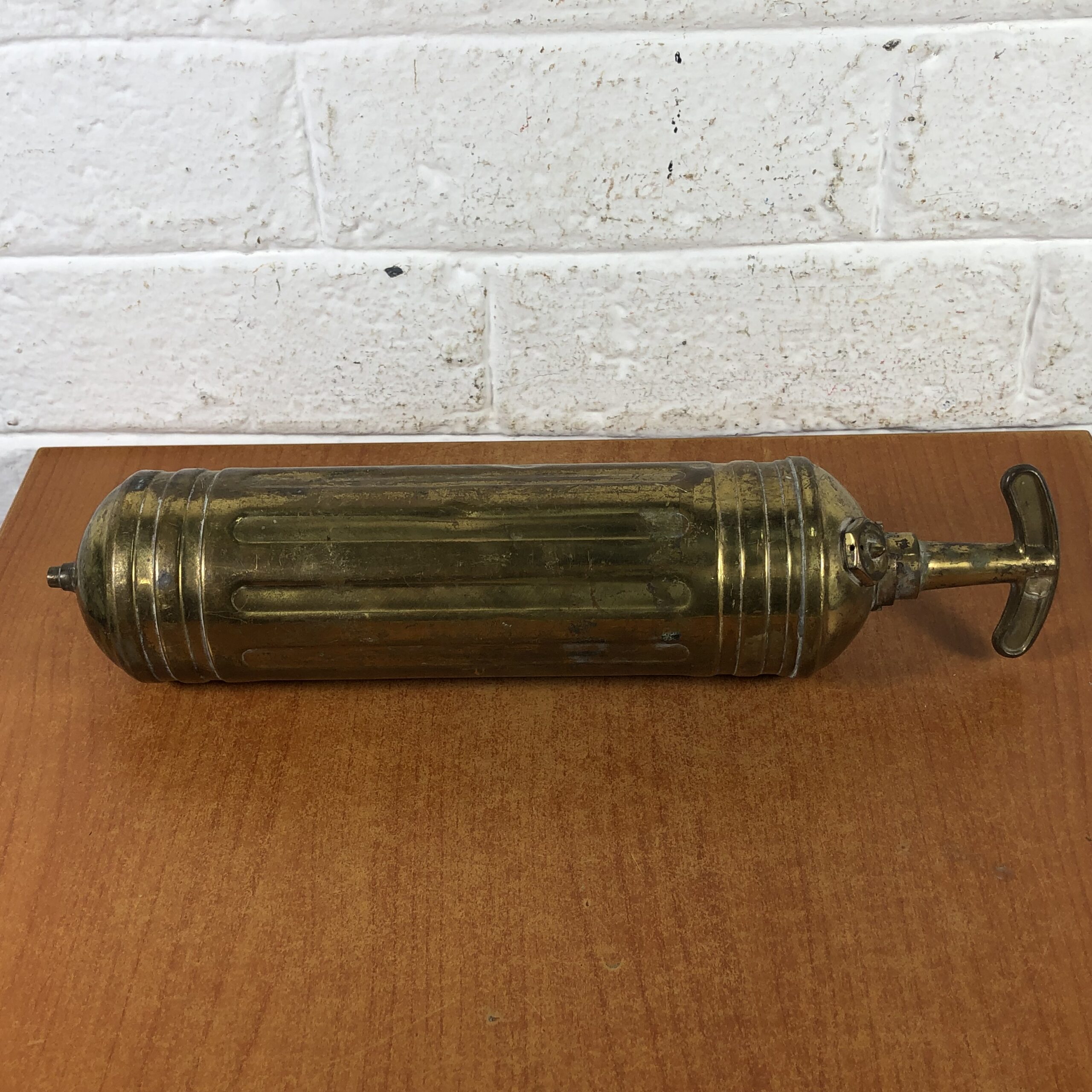 Vintage Brass Fire Extinguisher (Made in England) - Image 7