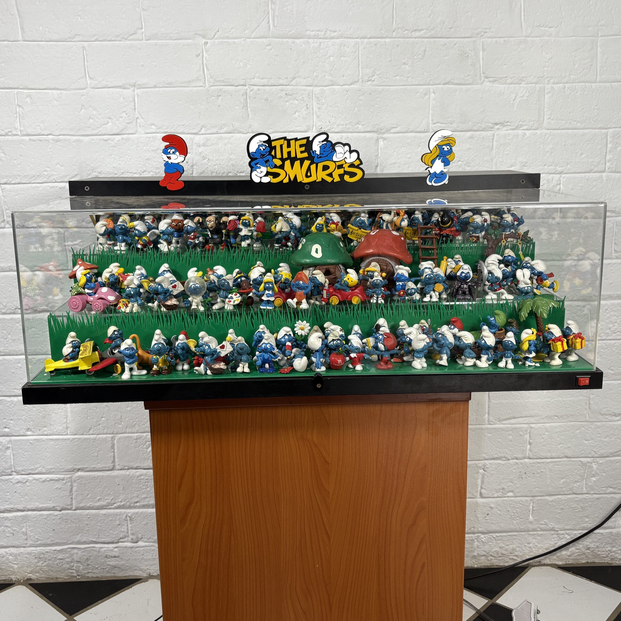 Large 'The Smurfs' Light-Up Display Case (Case Only)