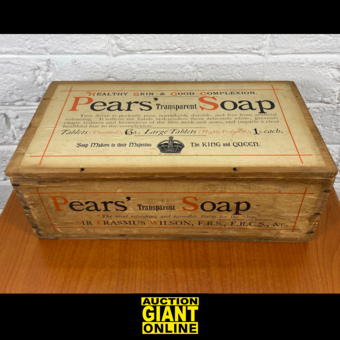 Vintage Wooden Pears' Transparent Soap Crate