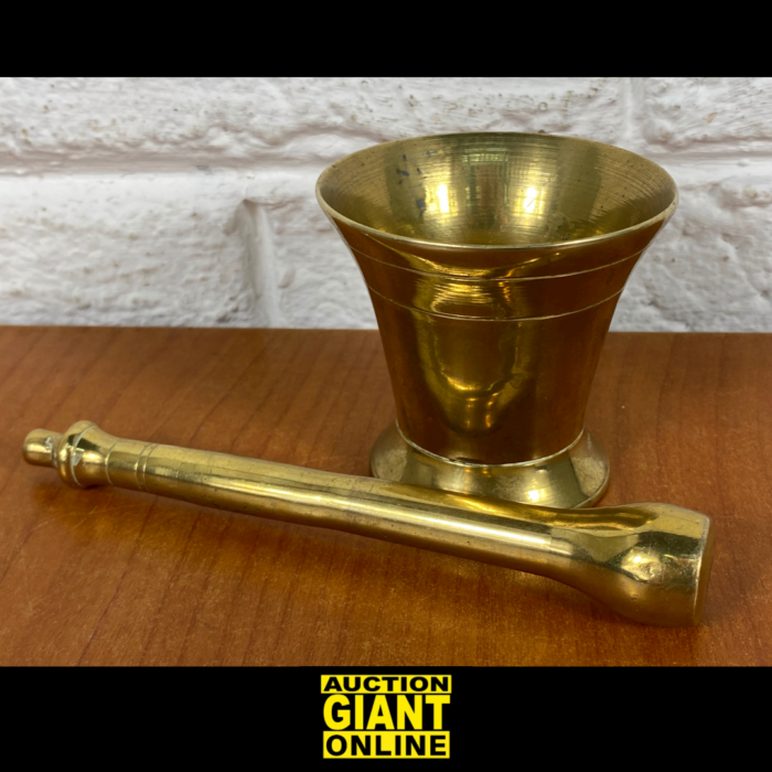 Small Vintage Brass Mortar & Pestle