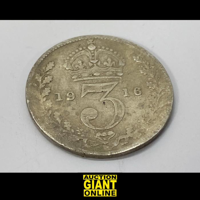 1916 King George V South African Three Pence (Tickey) Coin - Image 2