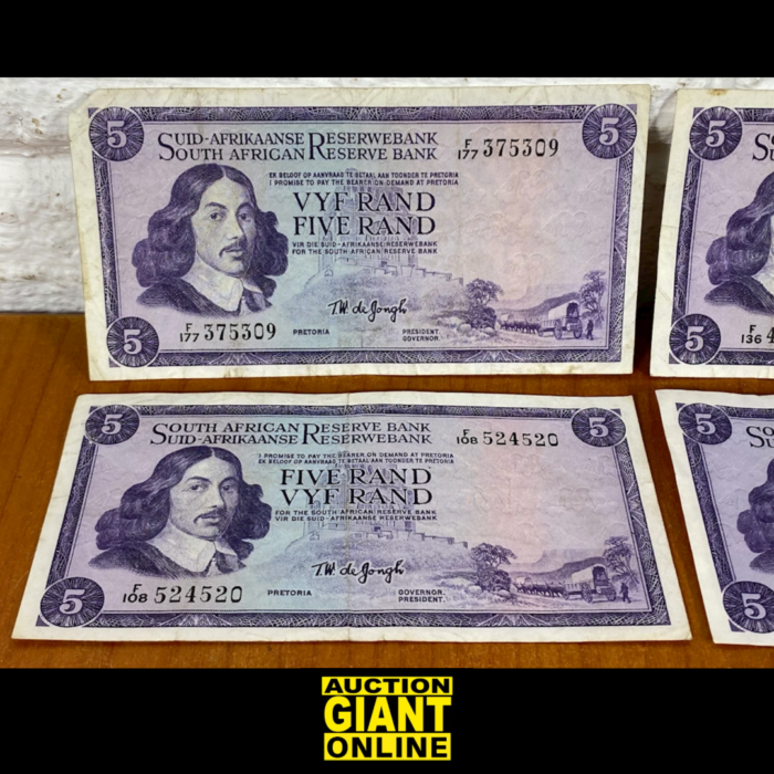 Vintage South African R5 Bank Notes - Image 2