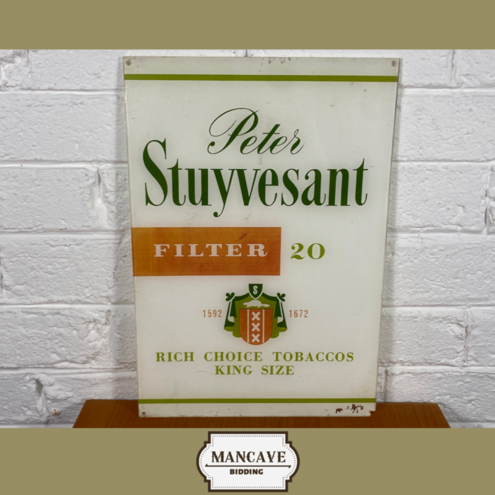 Vintage Peter Stuyvesant Cigarette Perspex Sign