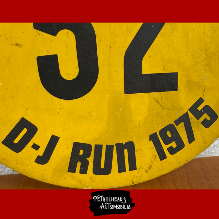 Vintage 1975 Mobil Rand Daily Mail DJ Run Rally Plate (Cardboard) - Image 3