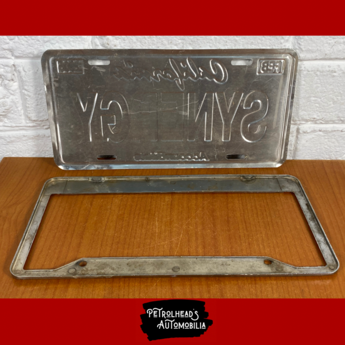 Vintage California USA Number Plate with Frame - Image 7