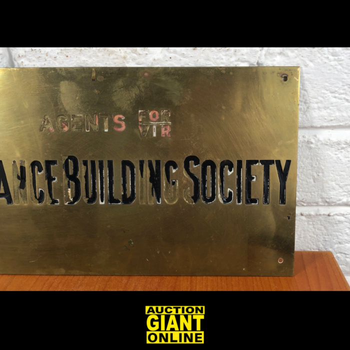 Vintage Alliance Building Society Brass Sign - Image 3