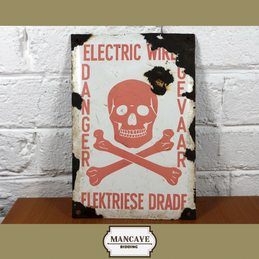 Vintage Danger Enamel Sign - AuctionGiant