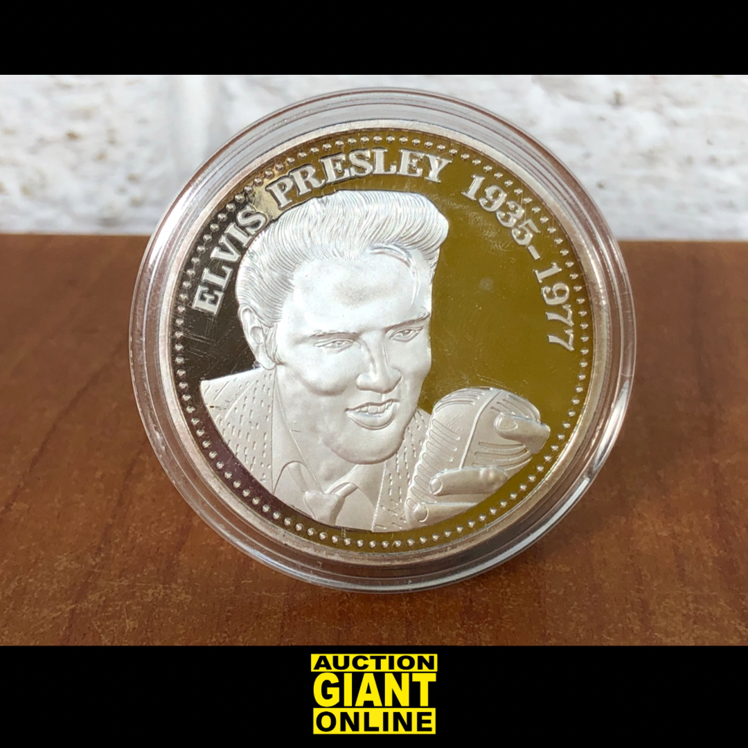 Silver Plated Elvis Presley Commemorative Coin AuctionGiant