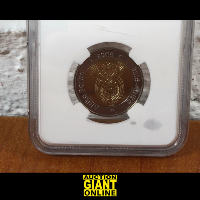 2008 Nelson Mandela 90th Birthday 5 Rand Coin (Graded MS67 by NGC) - Image 5