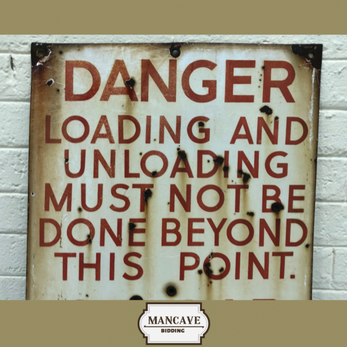 LARGE Vintage Enamel Danger Sign - Image 2