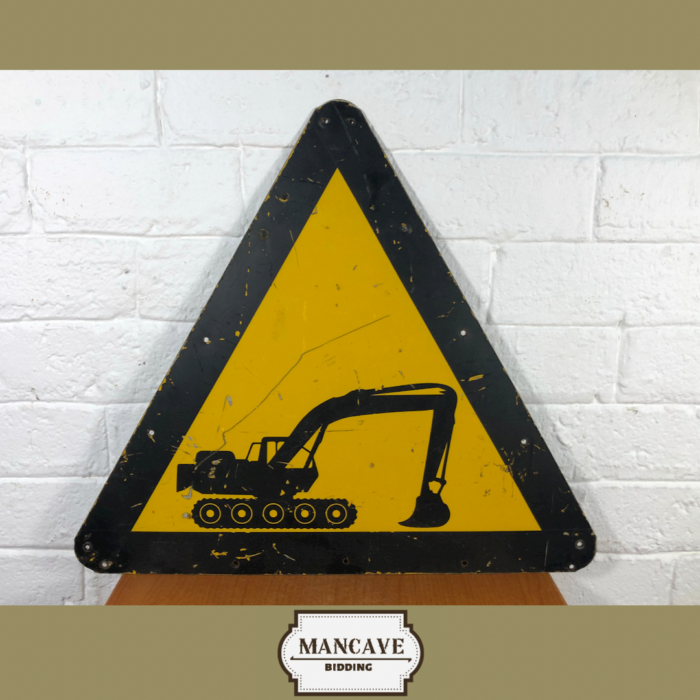 Excavator Road Sign