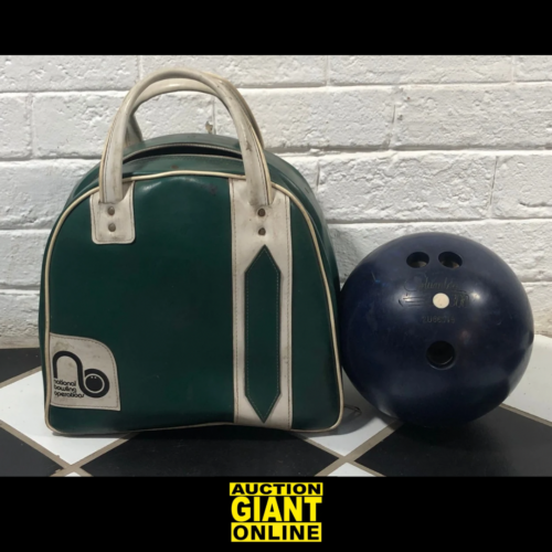 Vintage Columbia Bowling Ball in Bag