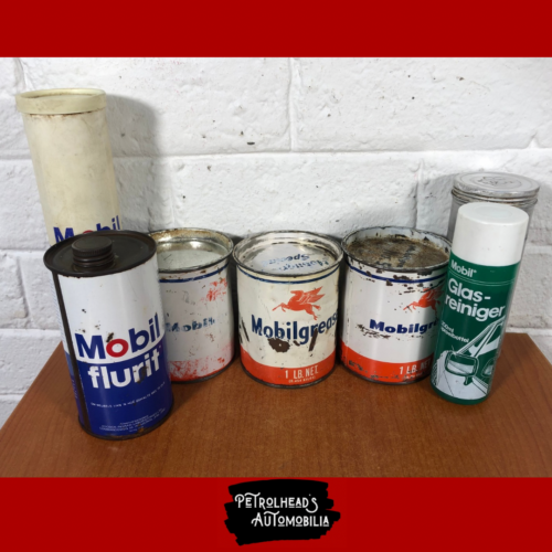 Vintage Mobil Oil Containers