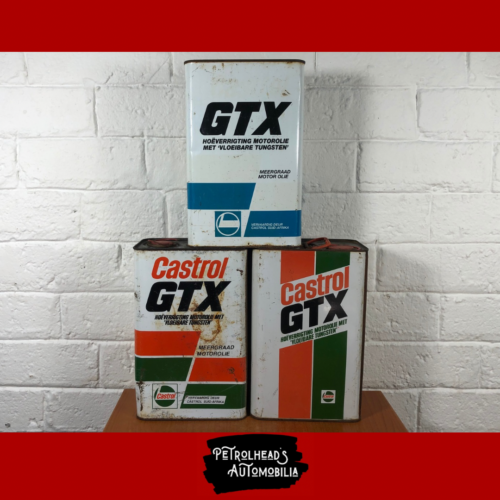 Vintage Castrol GTX Oil Containers
