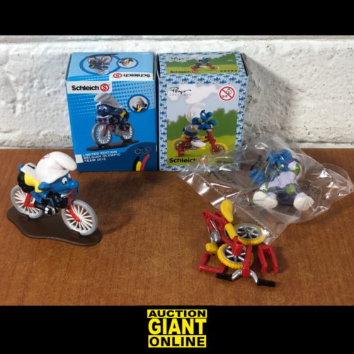 Cyclist Smurf Figurines (Made in Germany)