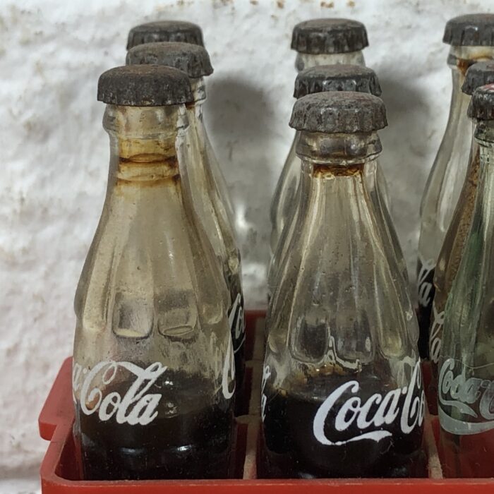 Lot 26: Miniature Vintage Coca-Cola Glass Bottles in Crate - Image 2