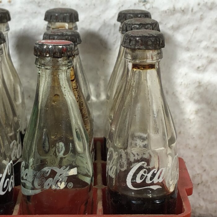 Lot 26: Miniature Vintage Coca-Cola Glass Bottles in Crate - Image 3