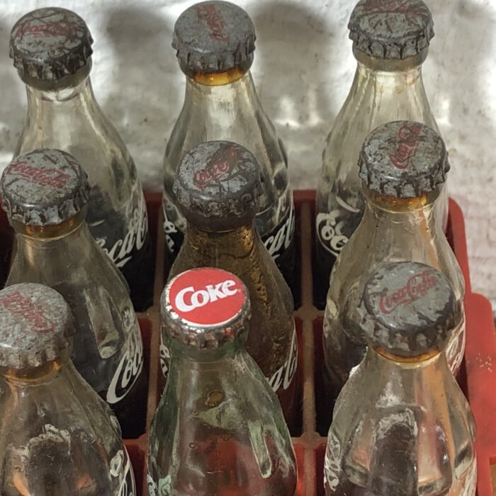 Lot 26: Miniature Vintage Coca-Cola Glass Bottles in Crate - Image 6