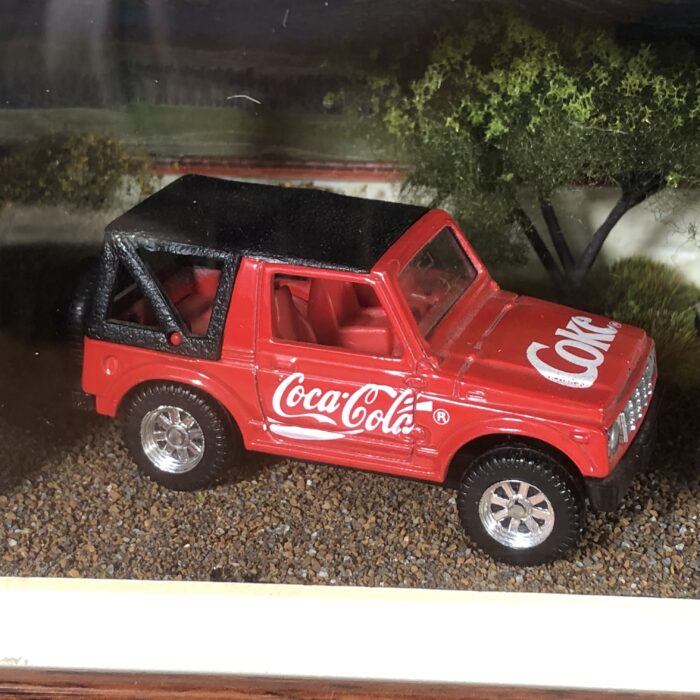 Lot 13: Coca Cola Model Car Framed in Handmade Lightbox - Image 2