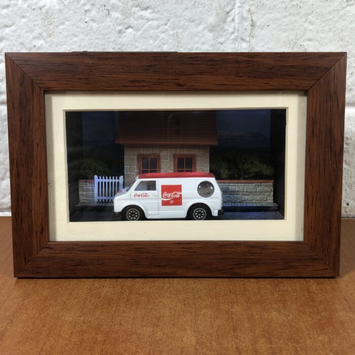 Lot 14: Coca Cola Model Car Framed in Handmade Lightbox