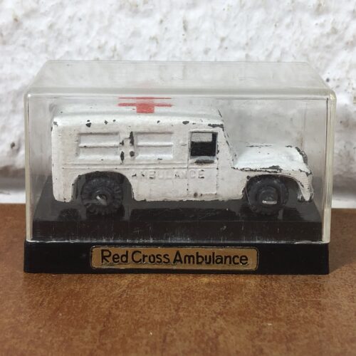 Vintage Miniature Red Cross Ambulance Model (Made in Japan)