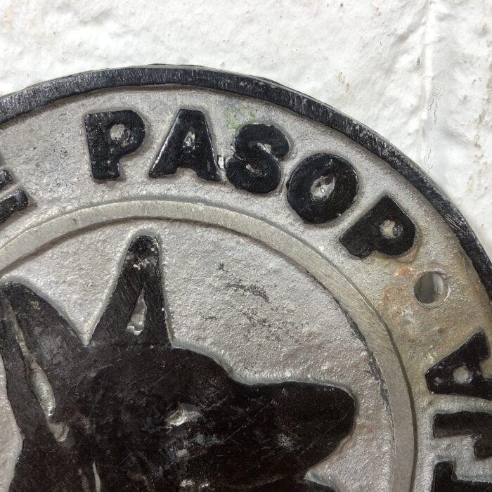 Vintage Cast Aluminium "Beware of the Dog" Sign - Image 3