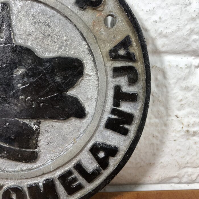 Vintage Cast Aluminium "Beware of the Dog" Sign - Image 5